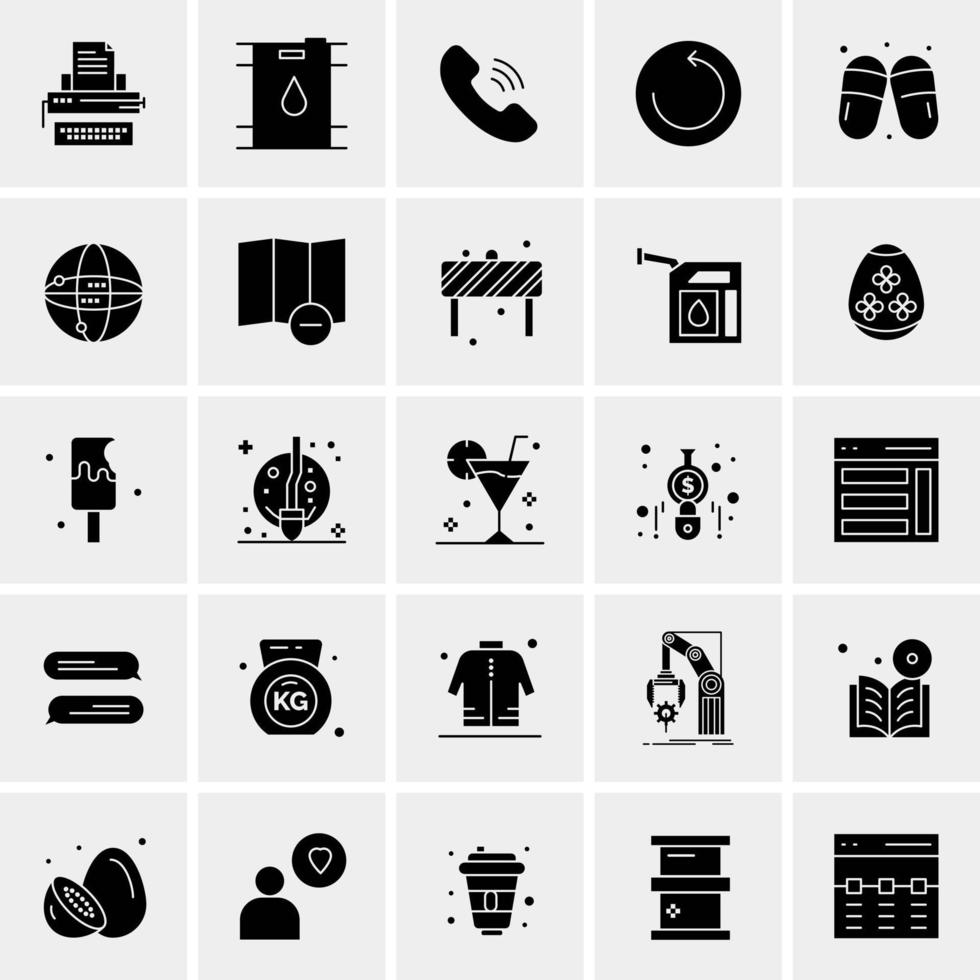 25 iconos de negocios universales vector ilustración de icono creativo para usar en proyectos relacionados con la web y dispositivos móviles