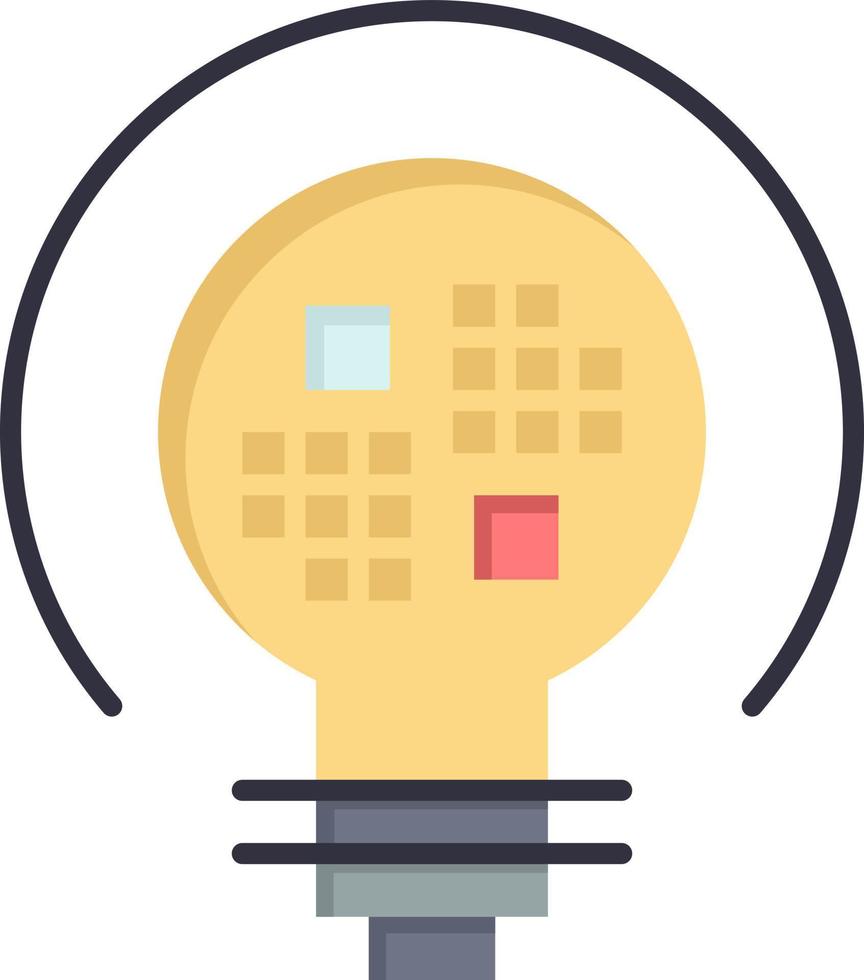 Data Insight Light Bulb  Flat Color Icon Vector icon banner Template