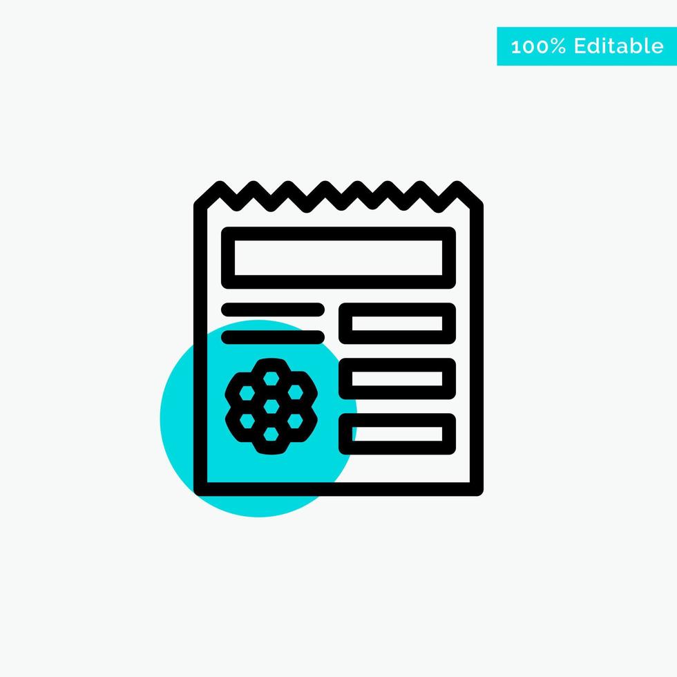 Basic Ui Manu Document turquoise highlight circle point Vector icon