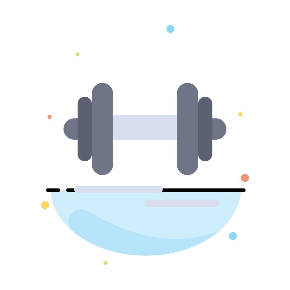 Dumbbell Fitness Sport Motivation Abstract Flat Color Icon Template vector