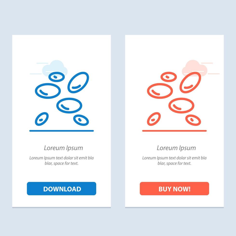 Hematology Wbcs White Blood Cells White Cells  Blue and Red Download and Buy Now web Widget Card Template vector