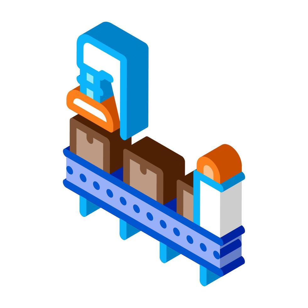 manufacturing process isometric icon vector illustration