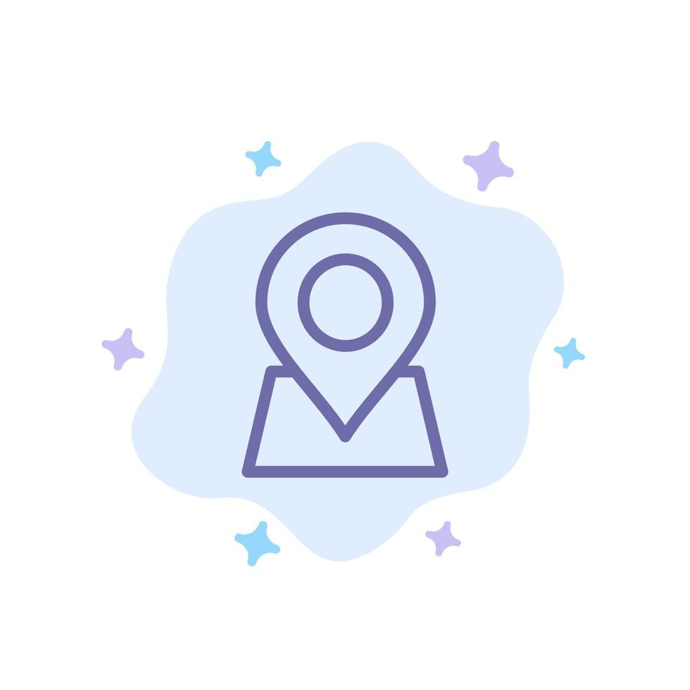 Location Map Marker Pin Blue Icon on Abstract Cloud Background vector