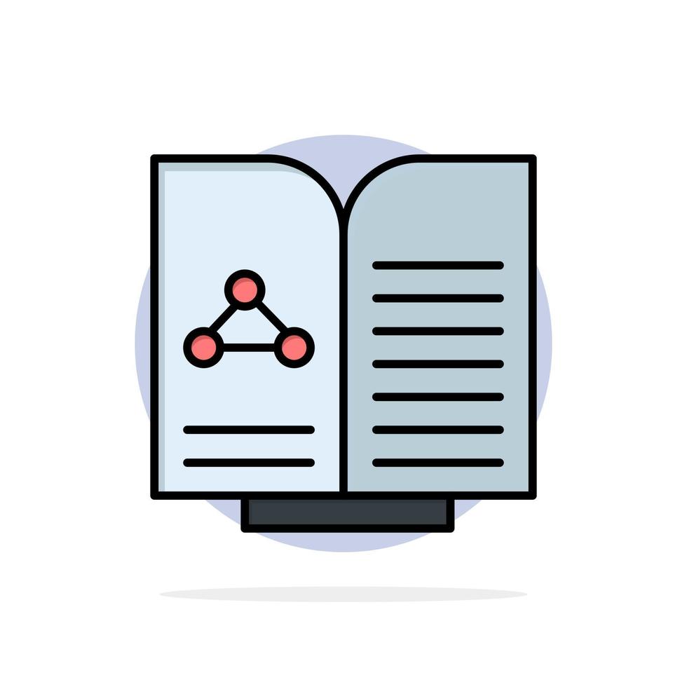 Medical Test Report Book Abstract Circle Background Flat color Icon vector