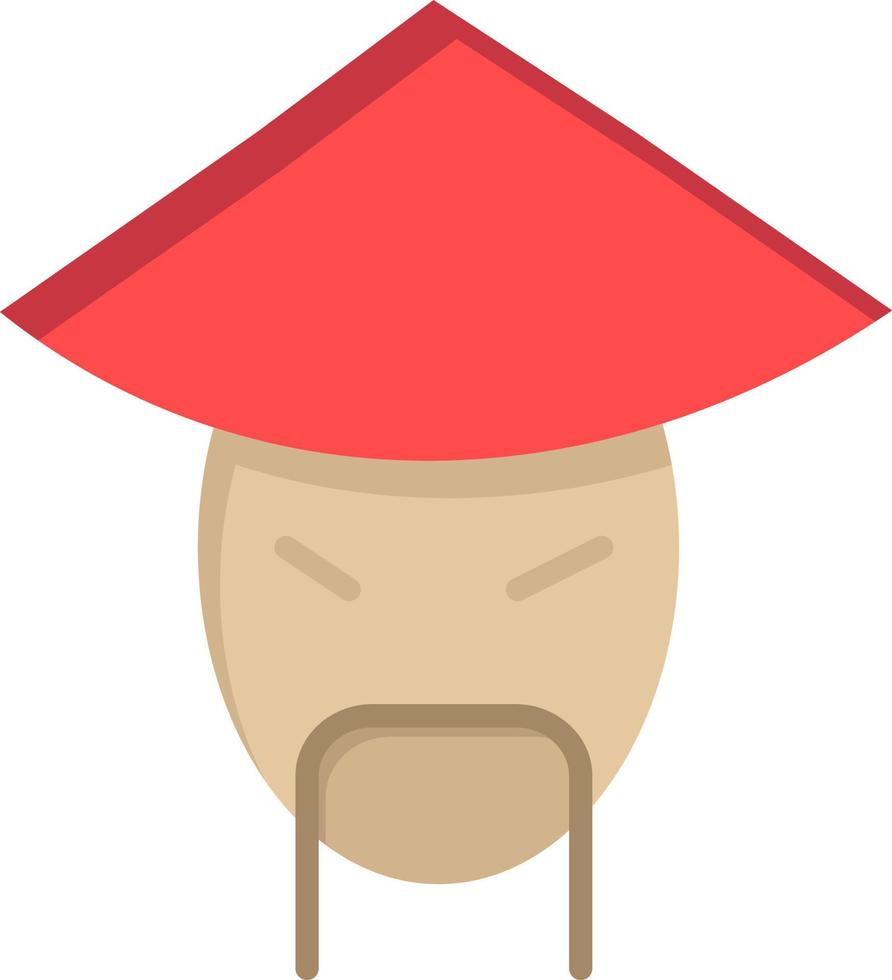 Emperor China Monk Chinese  Flat Color Icon Vector icon banner Template