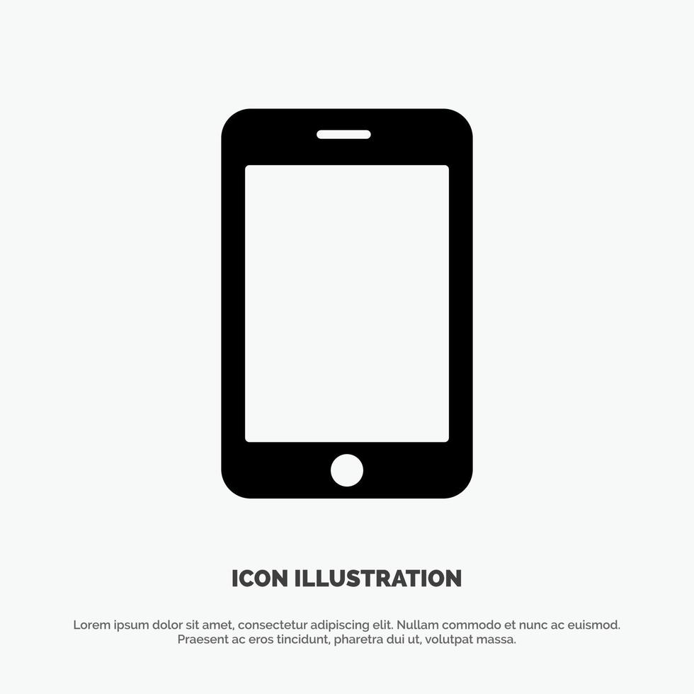 Cell Mobile Phone Call solid Glyph Icon vector