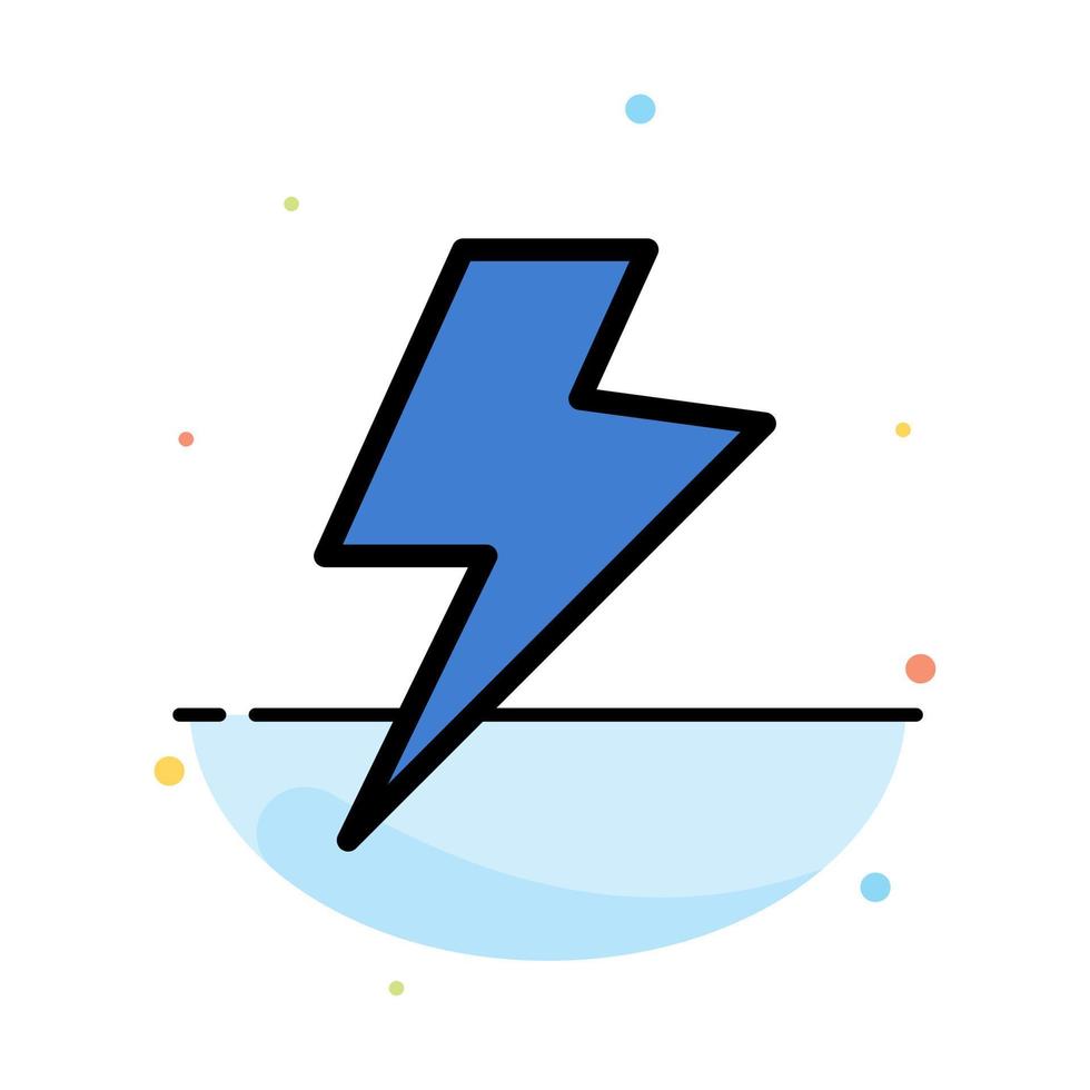 Power Charge Electric Abstract Flat Color Icon Template vector