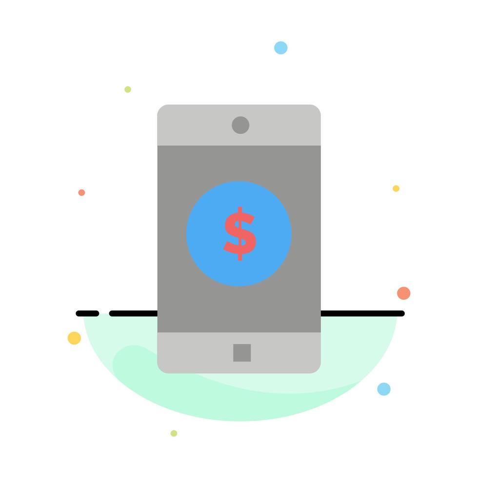 Application Mobile Mobile Application Dollar Abstract Flat Color Icon Template vector