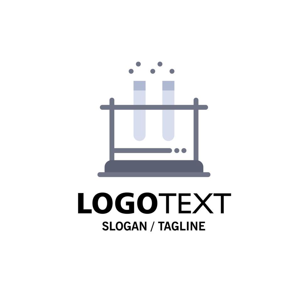 Lab Test Tube Science Business Logo Template Flat Color vector