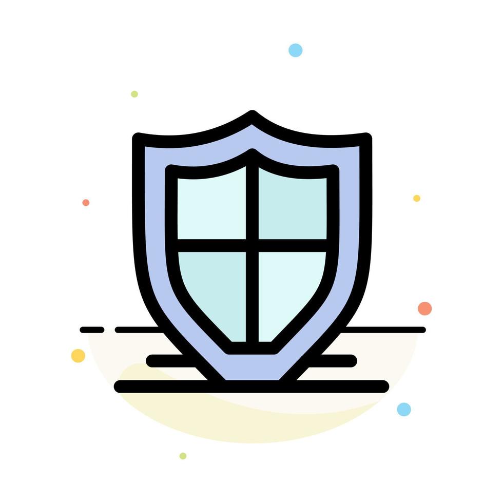 Internet Protection Safety Security Shield Abstract Flat Color Icon Template vector