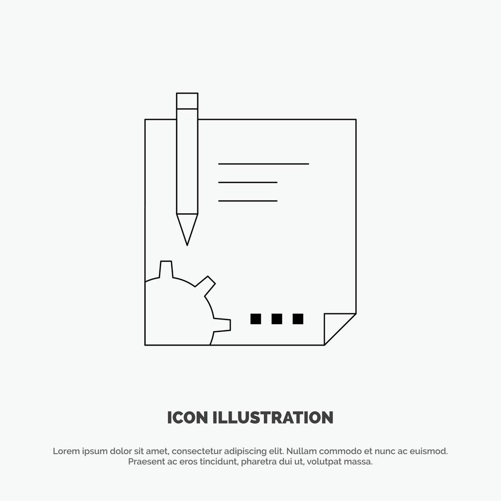 Contract Document File Page Paper Sign Signing Line Icon Vector