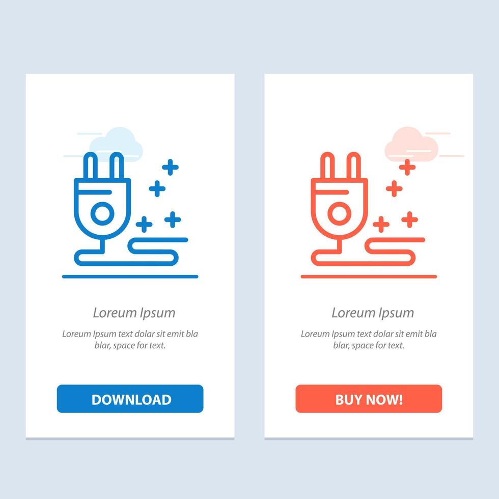 Plug Cable Marketing  Blue and Red Download and Buy Now web Widget Card Template vector