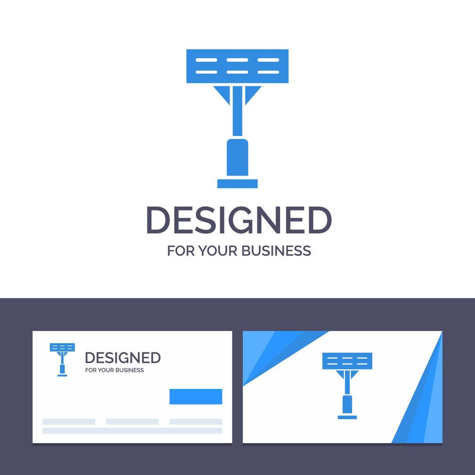 Ilustración de vector de estadio de luz de construcción de plantilla de logotipo y tarjeta de visita creativa