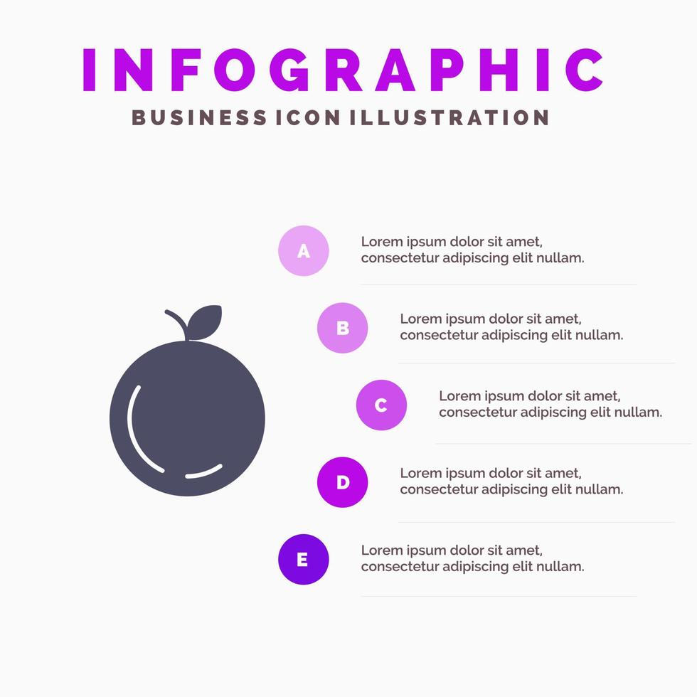 Apple China Chinese Infographics Presentation Template 5 Steps Presentation vector