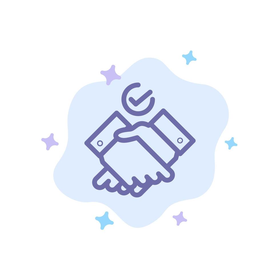 Job Themes Work Blue Icon on Abstract Cloud Background vector