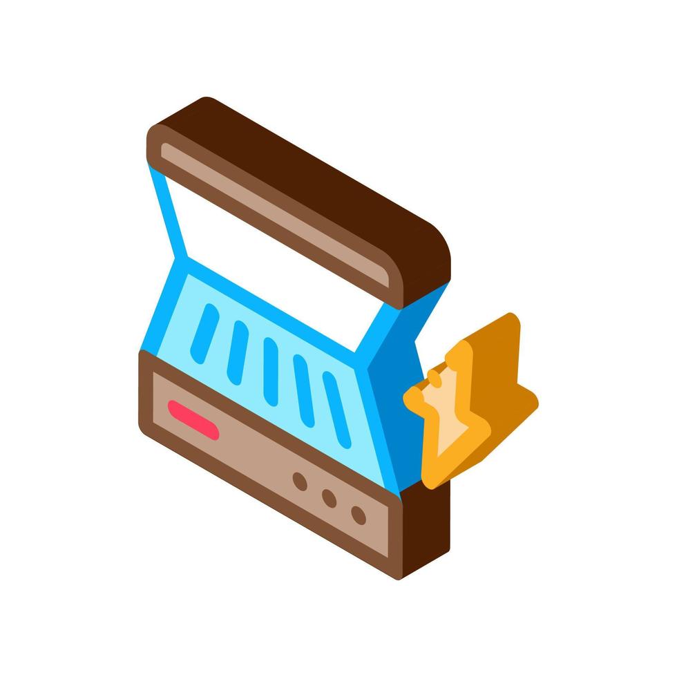 electrical bbq isometric icon vector illustration