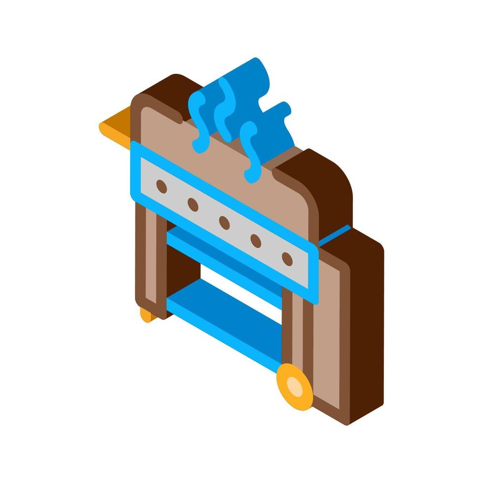 bbq professional equipment isometric icon vector illustration