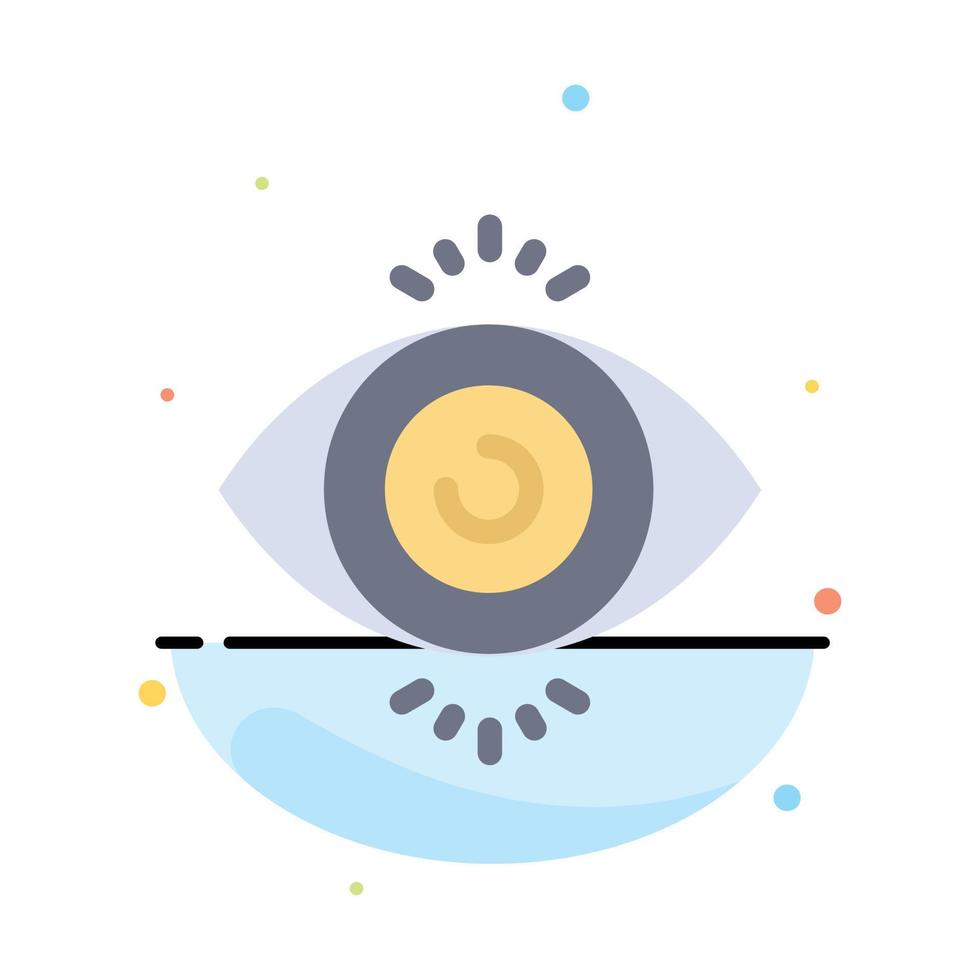 Eye Test Search Science Abstract Flat Color Icon Template vector