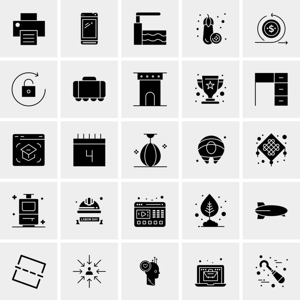 25 iconos de negocios universales vector ilustración de icono creativo para usar en proyectos relacionados con la web y dispositivos móviles