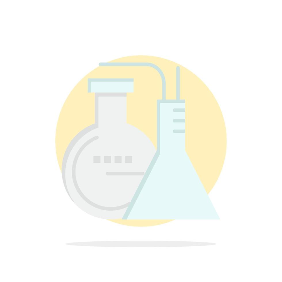 Chemicals Reaction Lab Energy Abstract Circle Background Flat color Icon vector