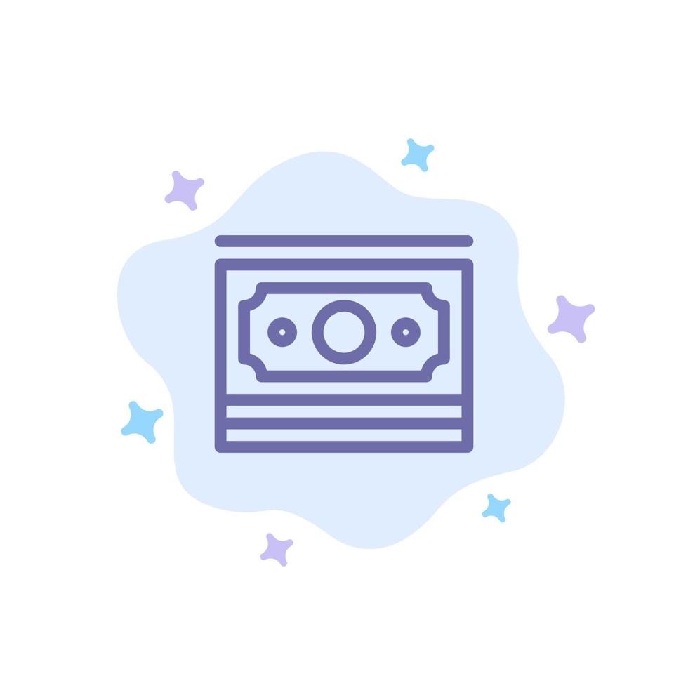 Cash Dollar Money Motivation Blue Icon on Abstract Cloud Background vector