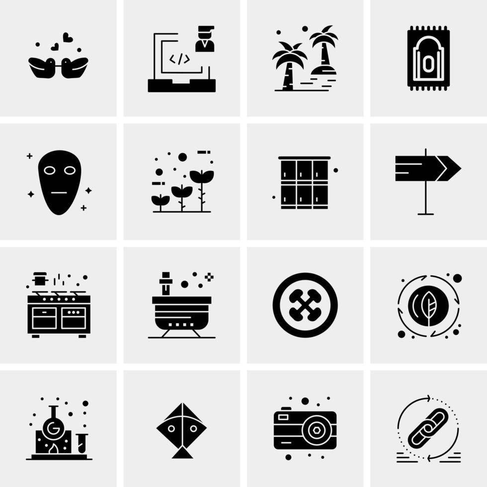 16 Business Universal Icons Vector Creative Icon Illustration to use in web and Mobile Related project