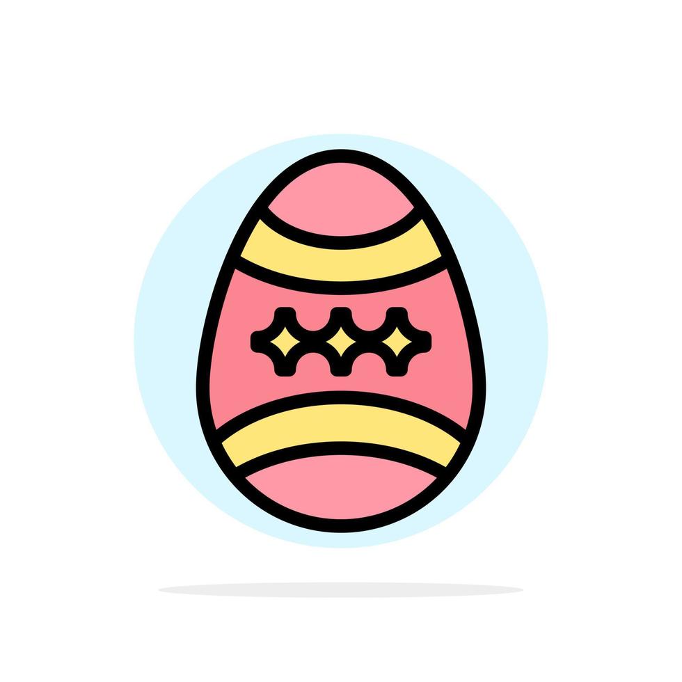 Bird Decoration Easter Egg Abstract Circle Background Flat color Icon vector