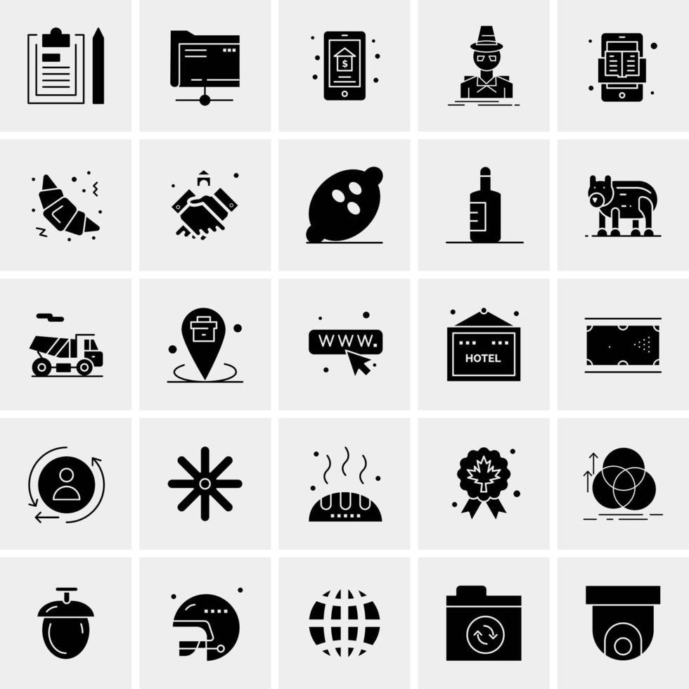 25 Universal Business Icons Vector Creative Icon Illustration to use in web and Mobile Related project