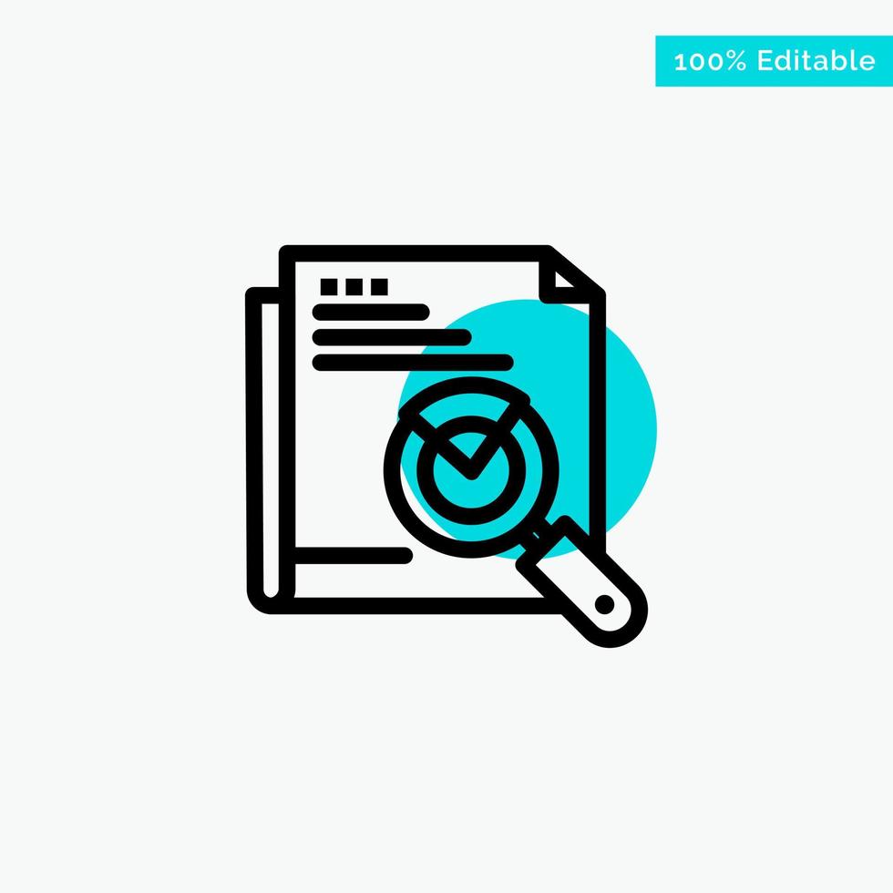 Page Search Web Page Search Layout turquoise highlight circle point Vector icon