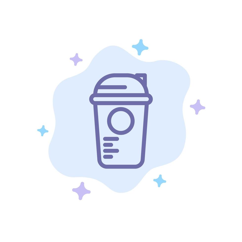 Bottle Game Recreation Sports Thermo Blue Icon on Abstract Cloud Background vector