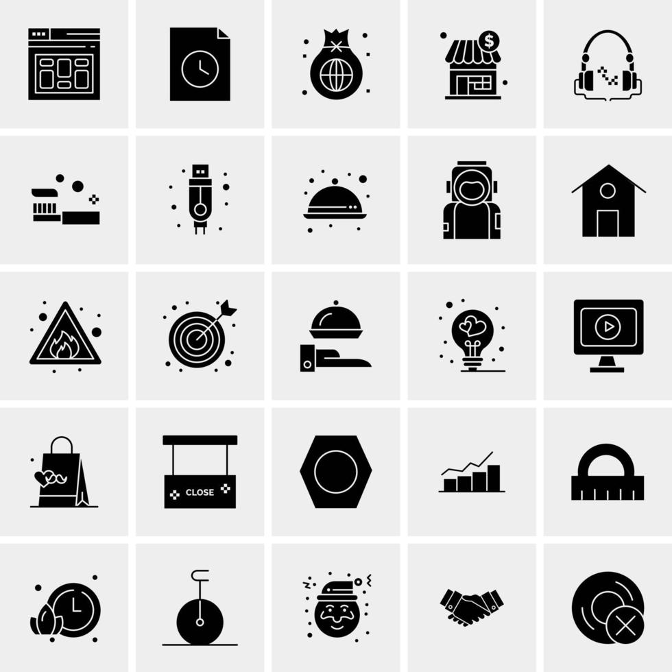 25 Universal Business Icons Vector Creative Icon Illustration to use in web and Mobile Related project