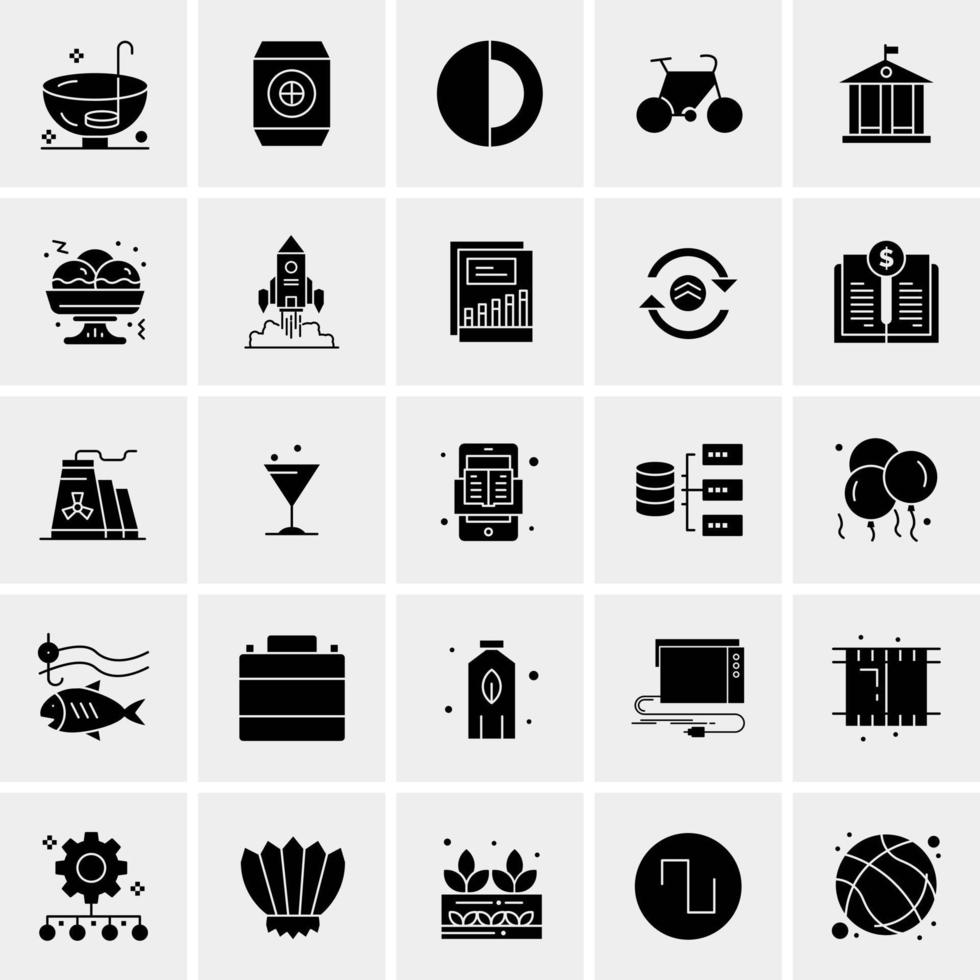 25 iconos de negocios universales vector ilustración de icono creativo para usar en proyectos relacionados con la web y dispositivos móviles