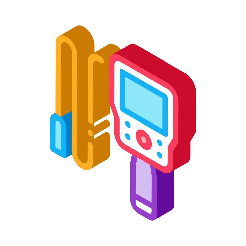 drain cleaning electronic device isometric icon vector illustration