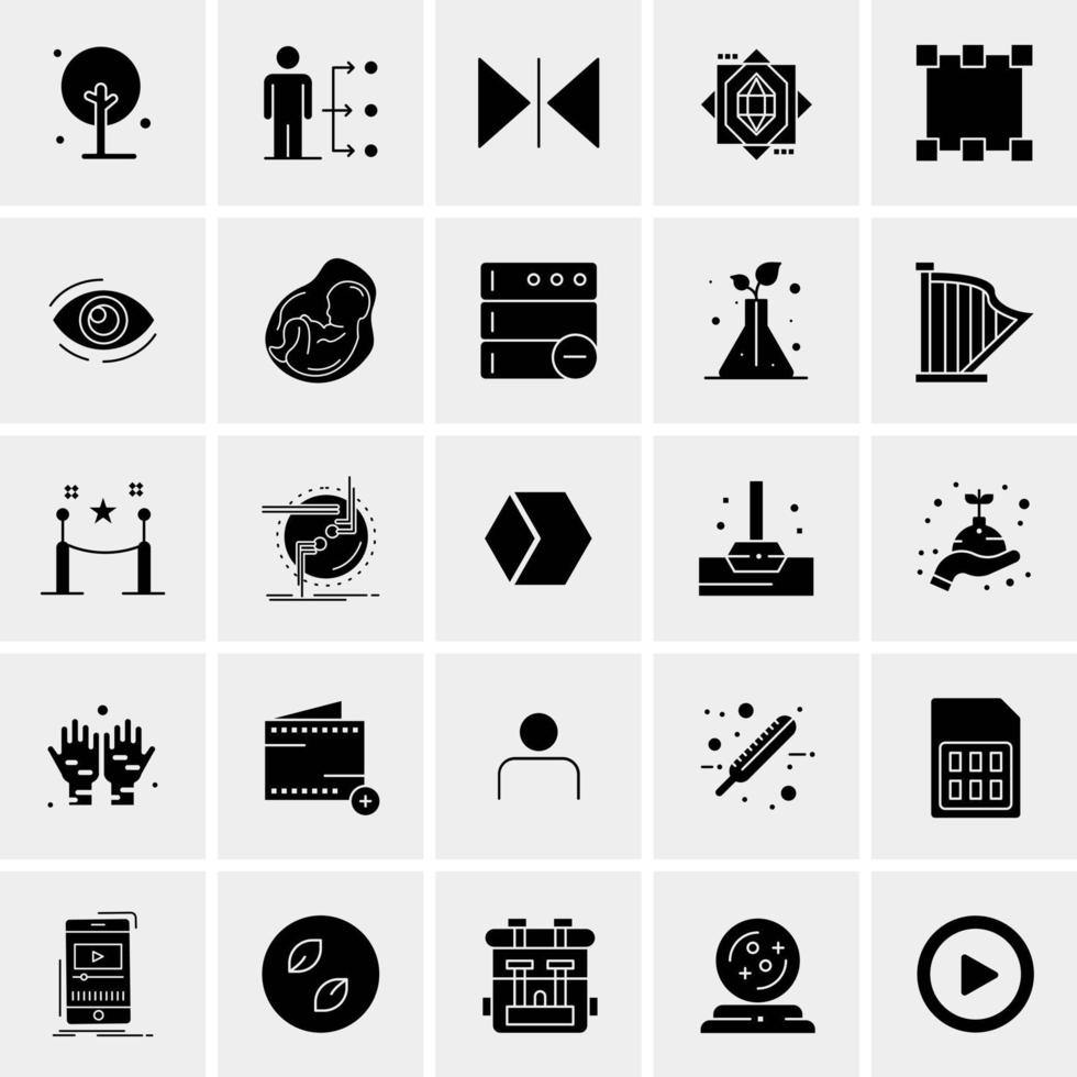 25 iconos de negocios universales vector ilustración de icono creativo para usar en proyectos relacionados con la web y dispositivos móviles