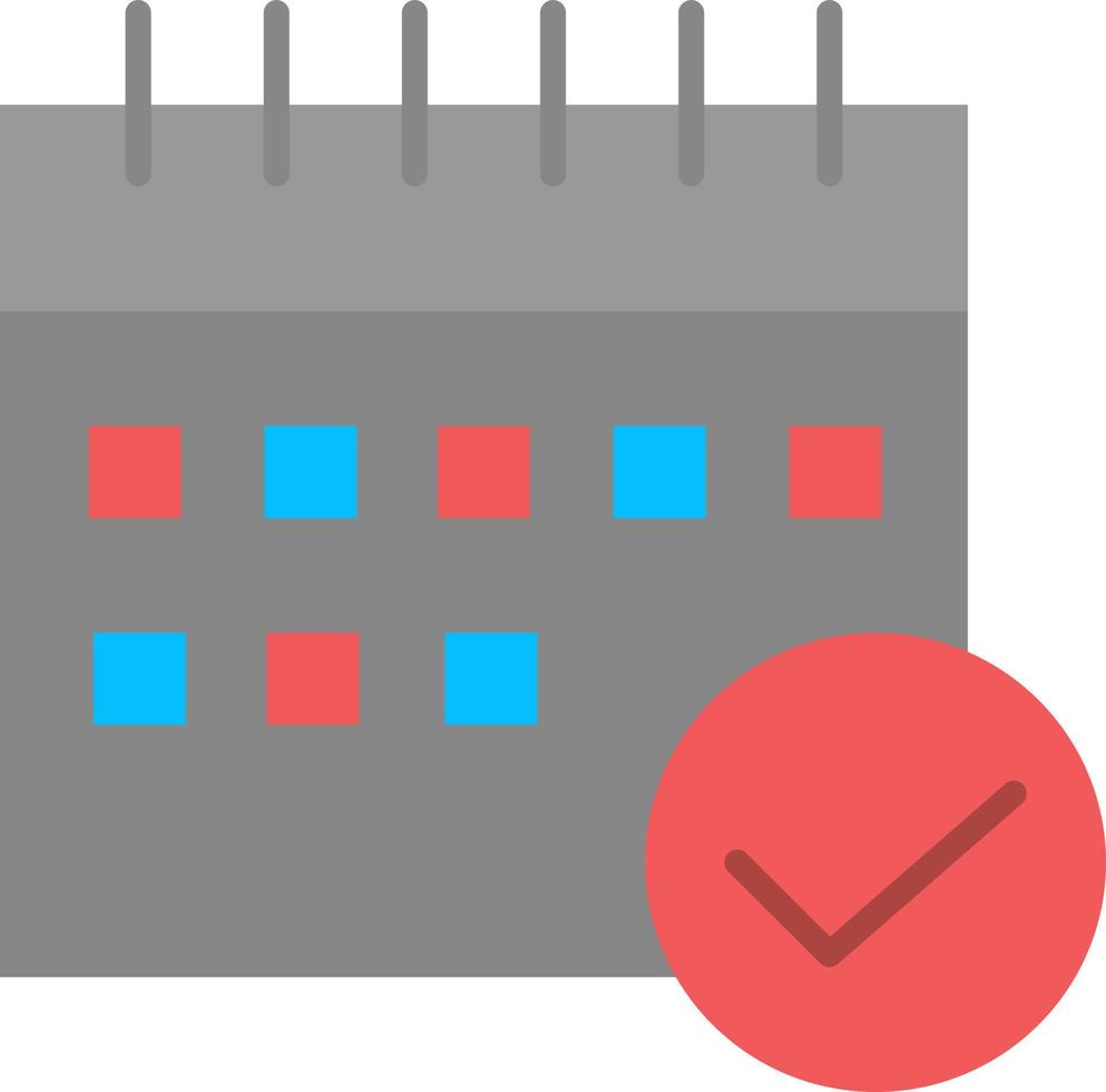 calendario de negocios aprobado calendario de eventos plan de planificación icono de color plano icono de vector plantilla de banner