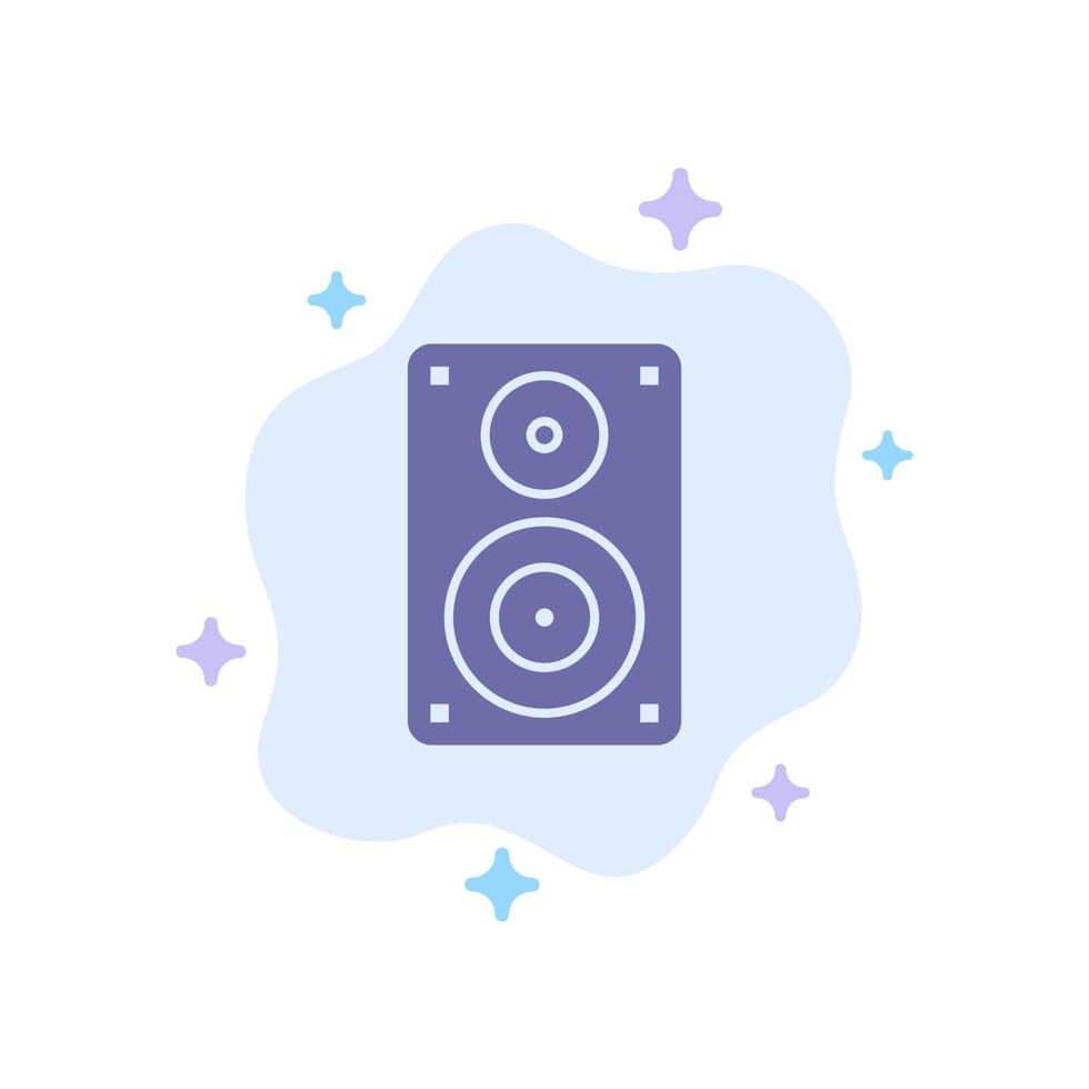 Audio Wifi Loudspeaker Monitor Professional Blue Icon on Abstract Cloud Background vector