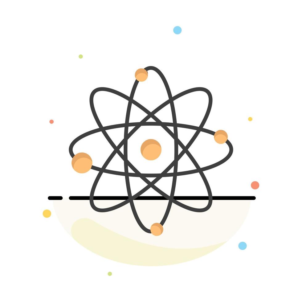 Atom Chemistry Molecule Laboratory Abstract Flat Color Icon Template vector