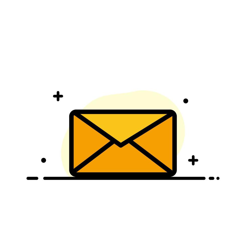 Mail Email User Interface  Business Flat Line Filled Icon Vector Banner Template