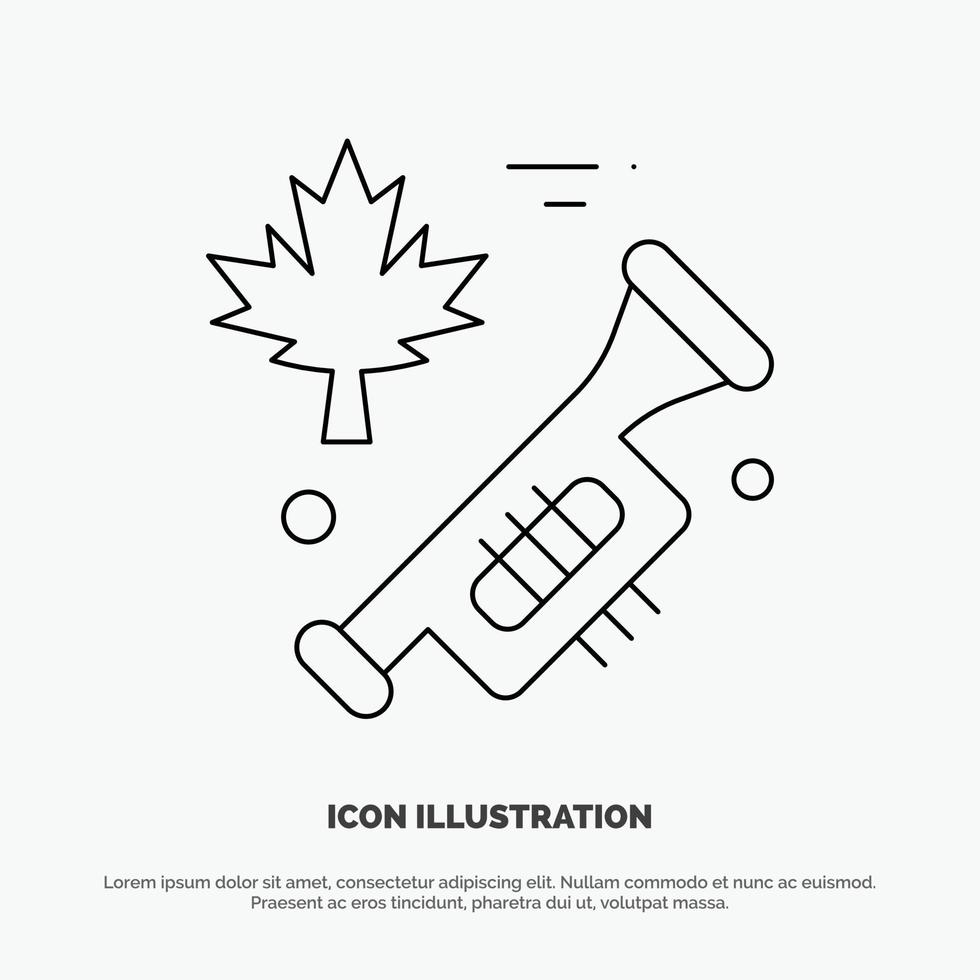 Canada Speaker Laud Line Icon Vector