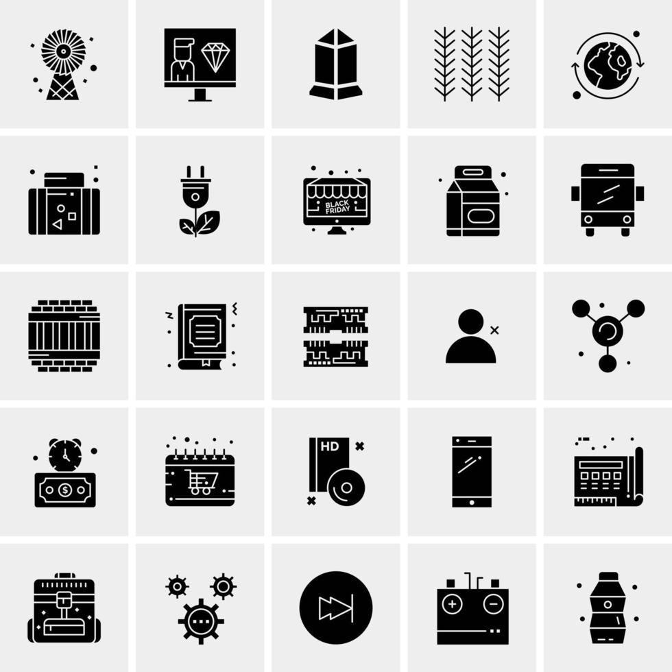 25 iconos de negocios universales vector ilustración de icono creativo para usar en proyectos relacionados con la web y dispositivos móviles