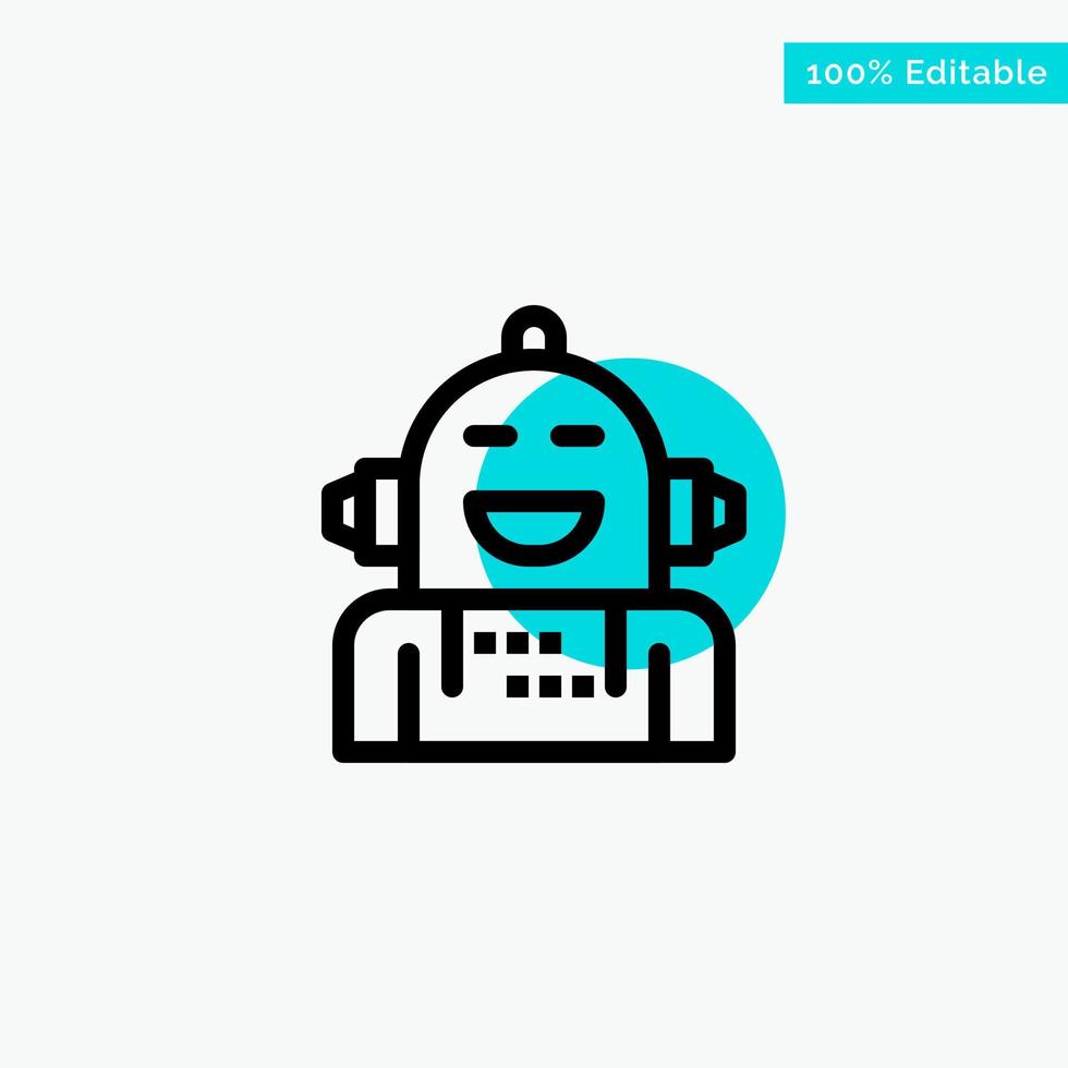 Android Artificial Emotion Emotional Feeling turquoise highlight circle point Vector icon