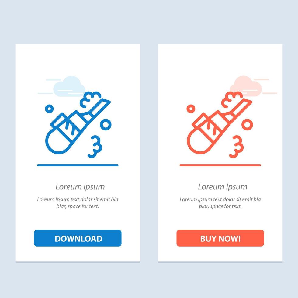 Cleaner Cleaning Vacuum Pipe  Blue and Red Download and Buy Now web Widget Card Template vector