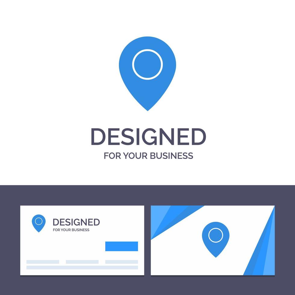 Creative Business Card and Logo template Twitter Location Map Vector Illustration