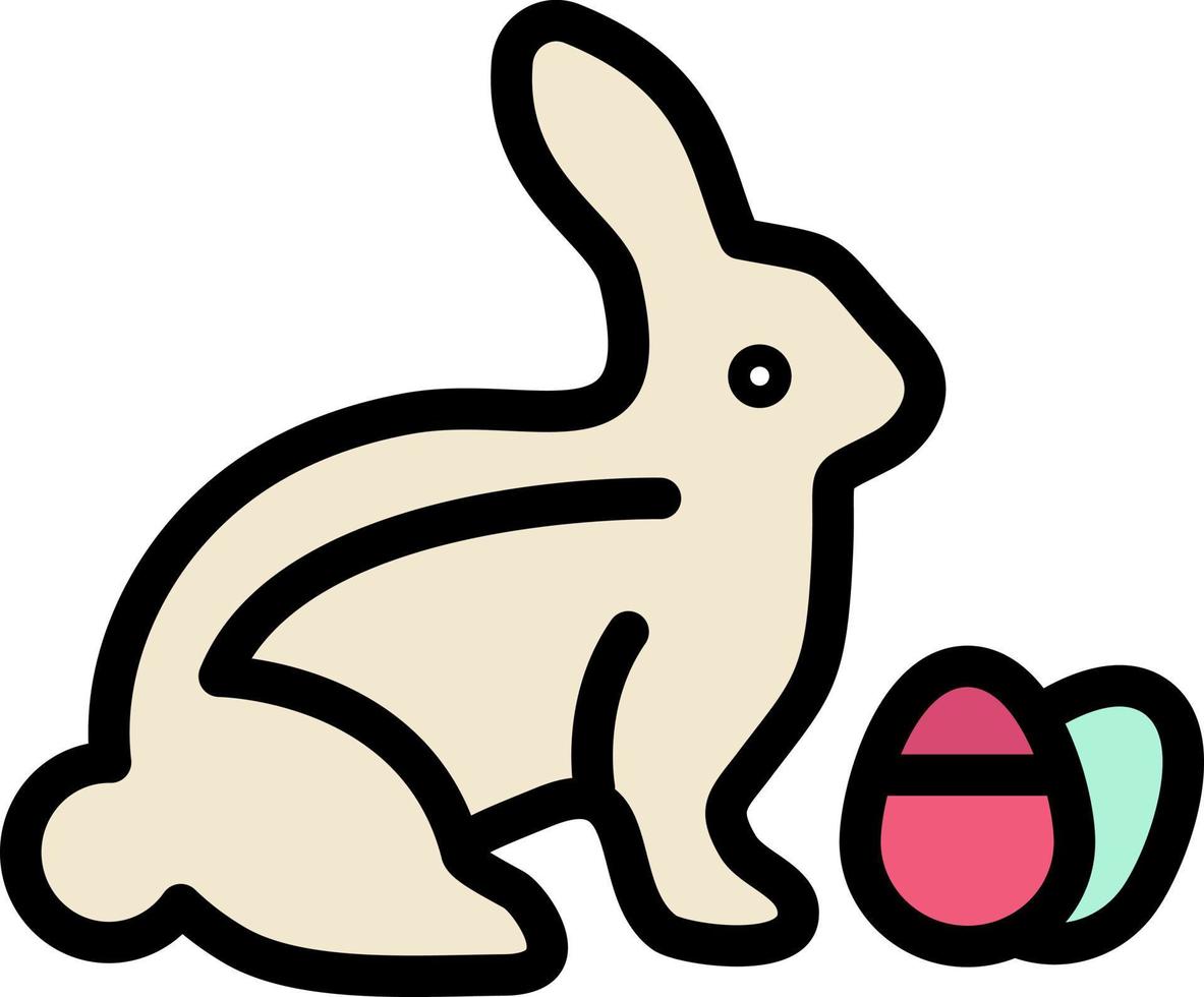 conejo pascua bebé naturaleza color plano icono vector icono banner plantilla