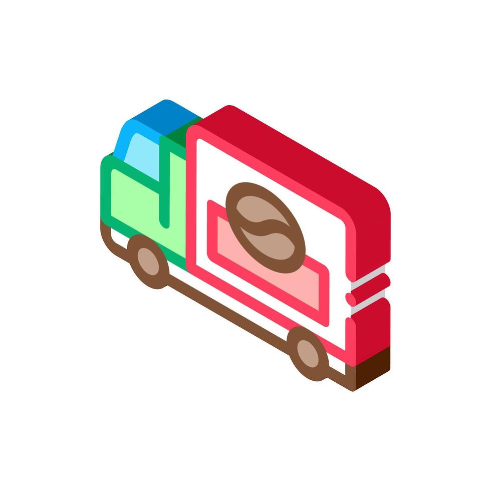 coffee production delivery isometric icon vector illustration