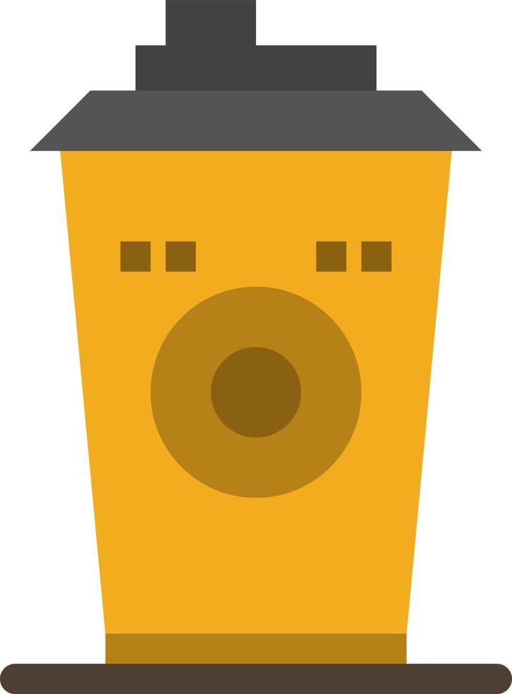 Coffee Mug Starbucks Black Coffee  Flat Color Icon Vector icon banner Template