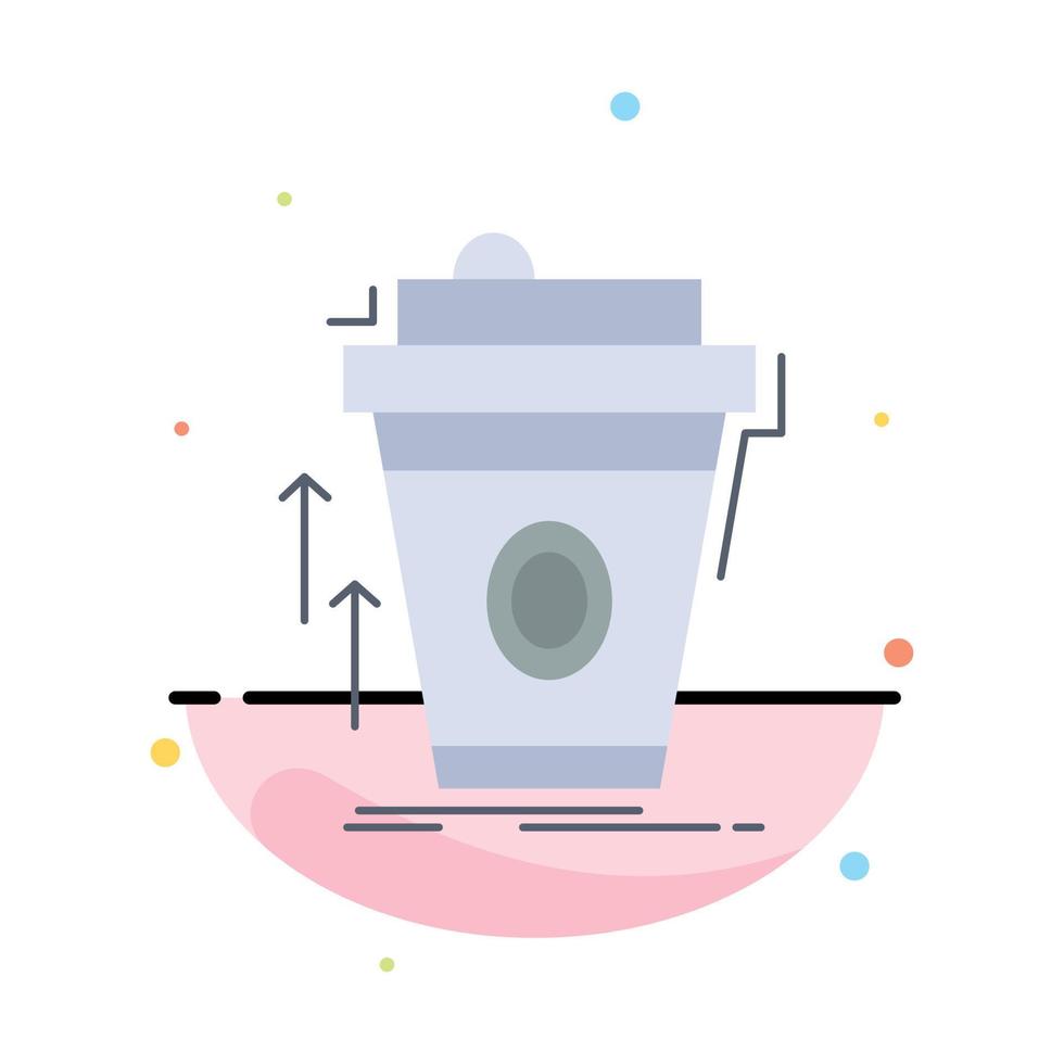 product promo coffee cup brand marketing Flat Color Icon Vector