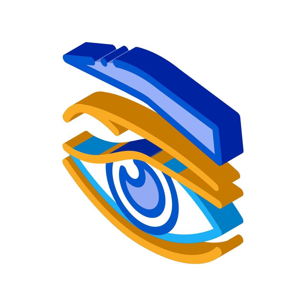 eyelid problem isometric icon vector illustration