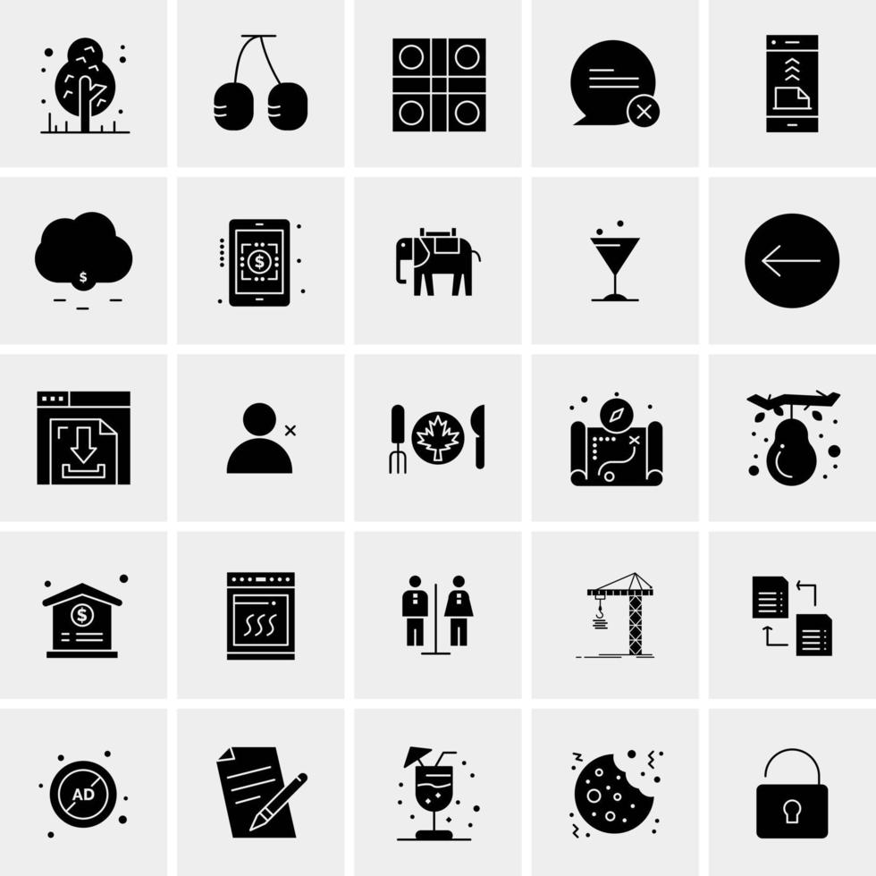 25 Universal Business Icons Vector Creative Icon Illustration to use in web and Mobile Related project