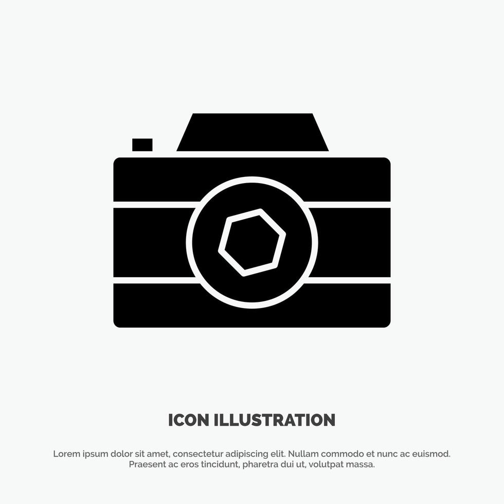 Camera Image Picture Photo solid Glyph Icon vector